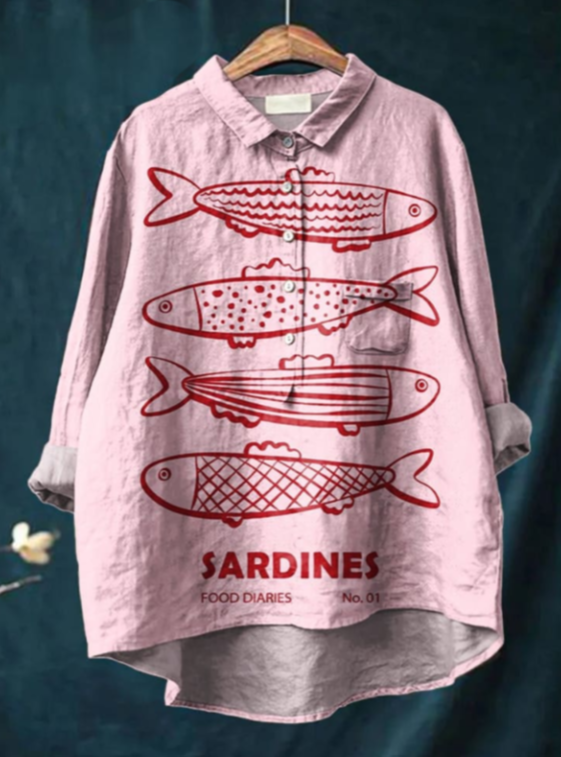 Pink Sardines Cotton Top
