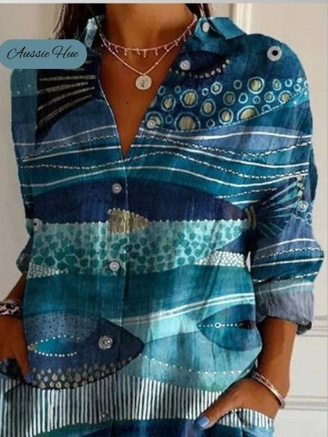 Oceanic Dreams Button-Down Shirt