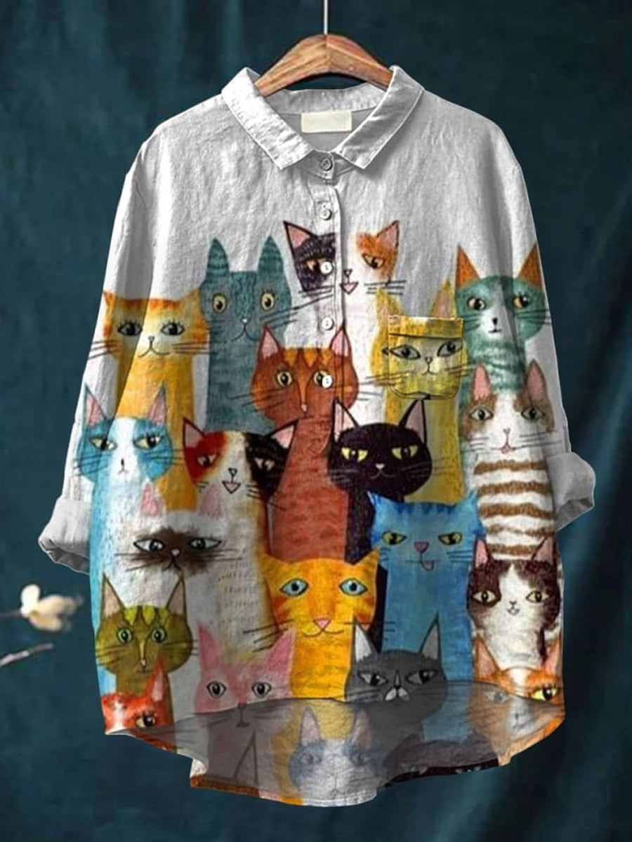Fun and Quirky Cat Design Shirt