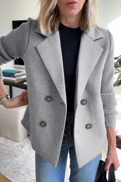 Susan™ | Elegant Knit-Sleeve Blazer
