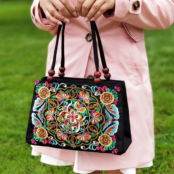 Delia™ Floral Embroidered Handbag