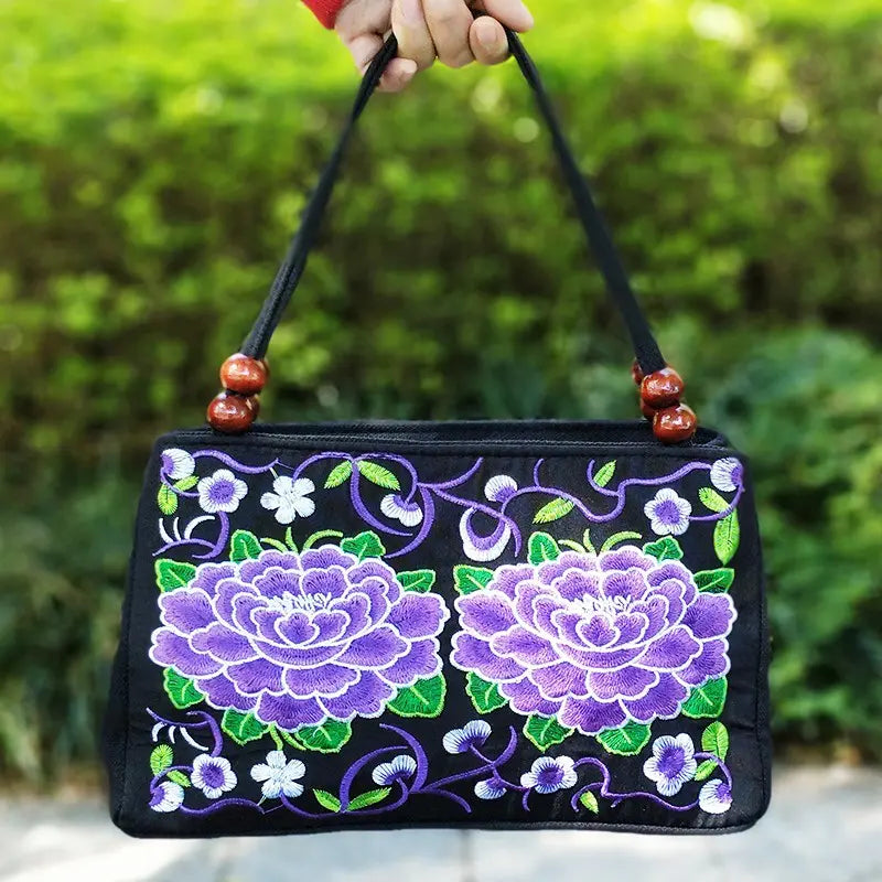 Delia™ Floral Embroidered Handbag