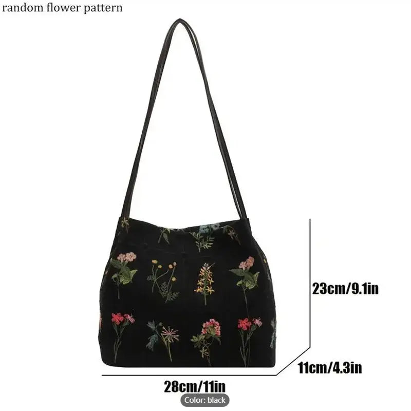 Bella™ Floral Embroidered Tote Bag