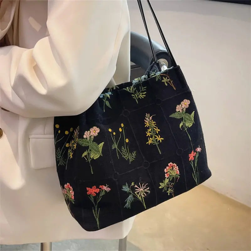 Bella™ Floral Embroidered Tote Bag