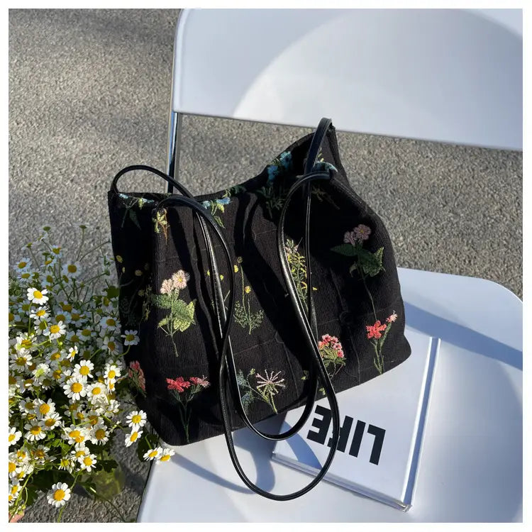 Bella™ Floral Embroidered Tote Bag