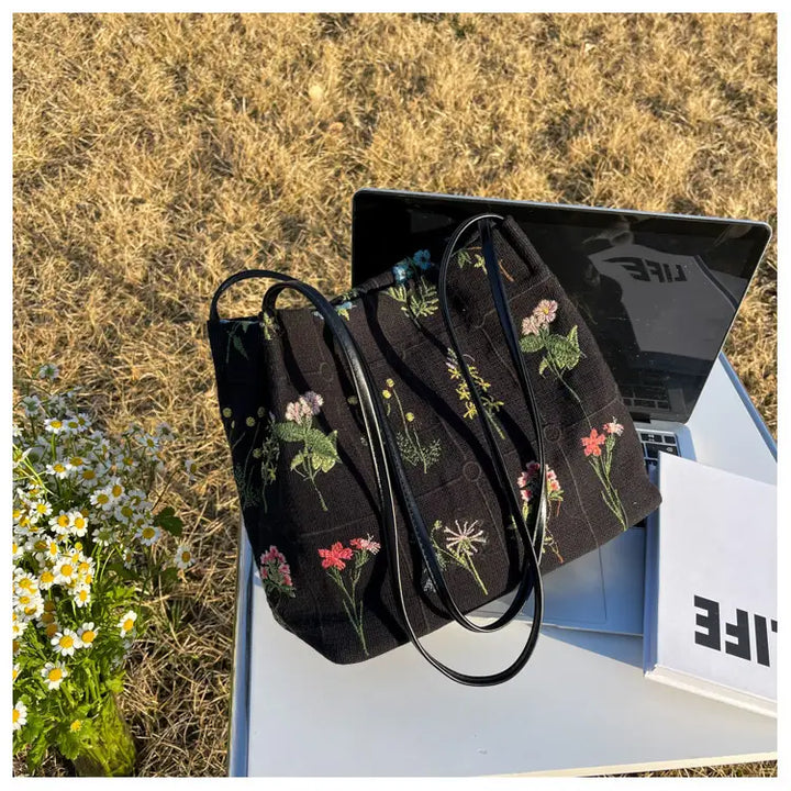 Bella™ Floral Embroidered Tote Bag