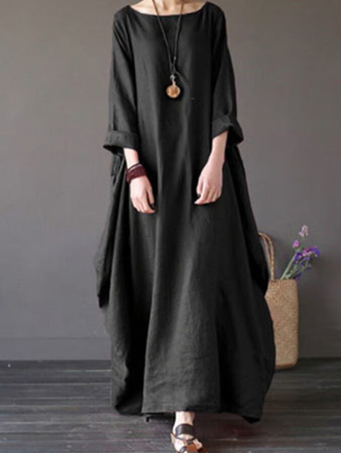 Soft Flowing Cotton Maxi Dress