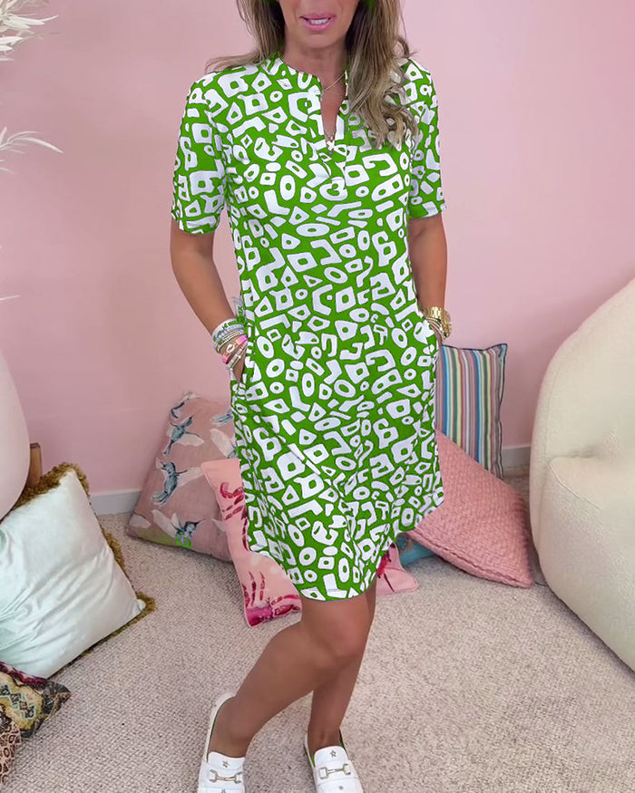 Vikky- V-Neck Dress_Green03