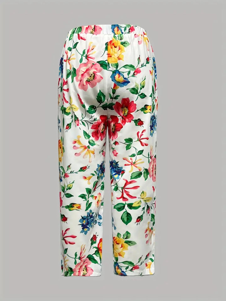 Vibrant Floral Garden Trousers