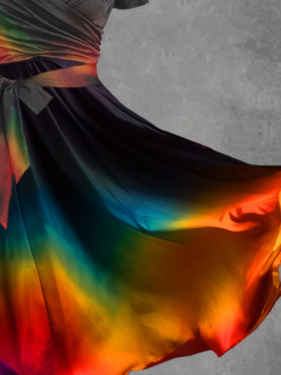 Evie | Rainbow Gradient Dress