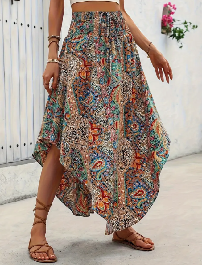 Desert Blooms High-Waisted Skirt