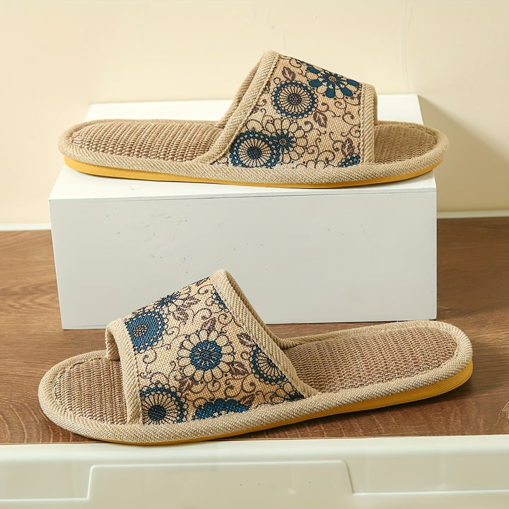 Orthopedic Vintage Linen Slippers