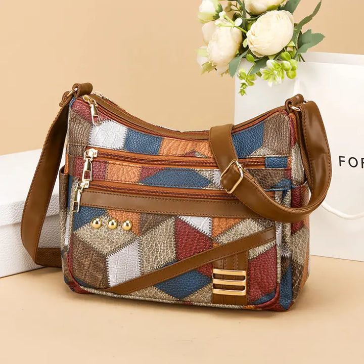 Modern MultiColor Leather Shoulder Bag