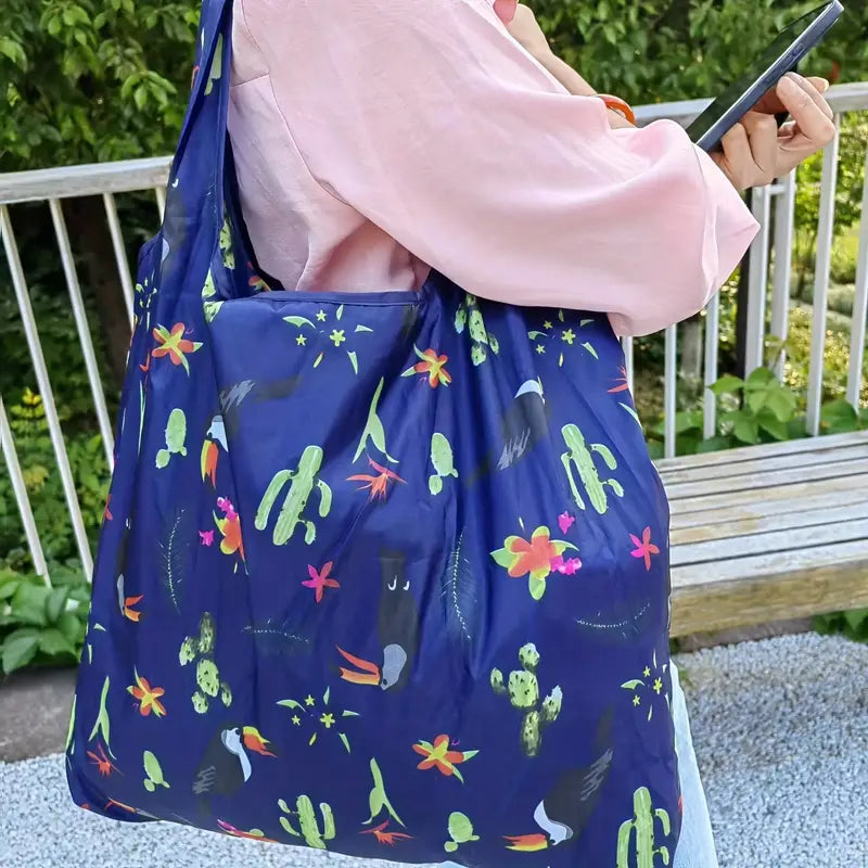 Lightweight Floral Folding Tote