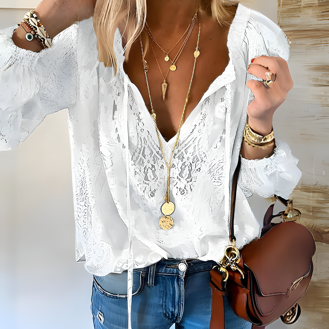 Tina™ | Elegant Blouse_White