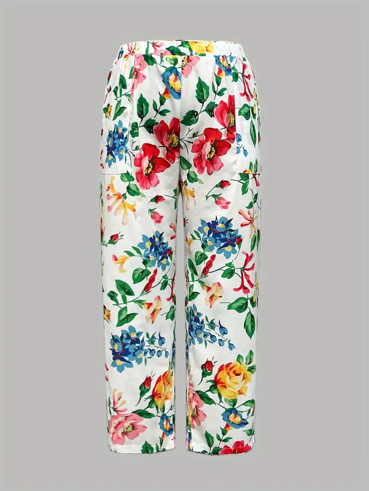 Vibrant Floral Garden Trousers