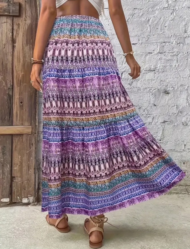 Sunset Flow Plus Size Skirt