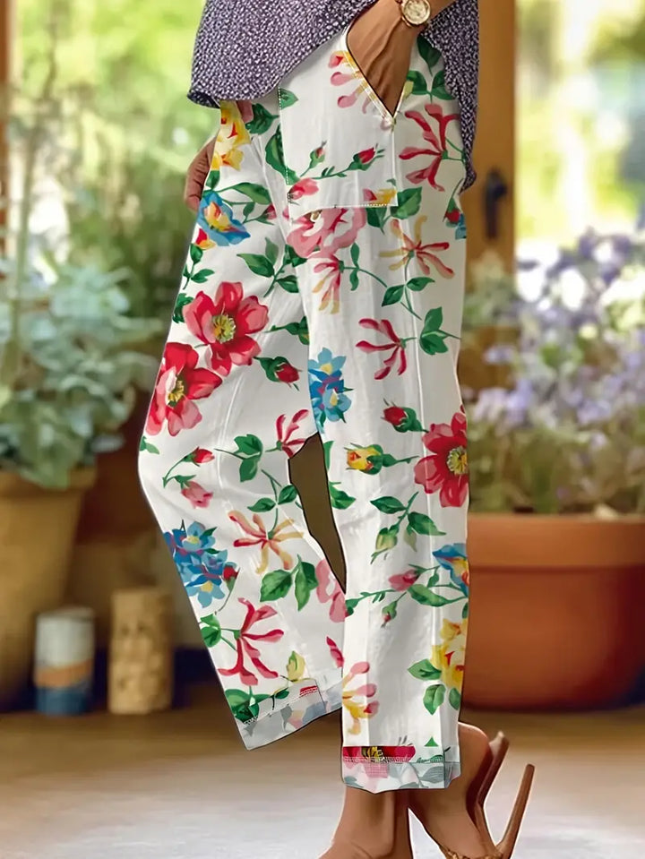 Vibrant Floral Garden Trousers