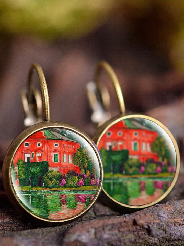 Vintage Oil Painting Earrings_008