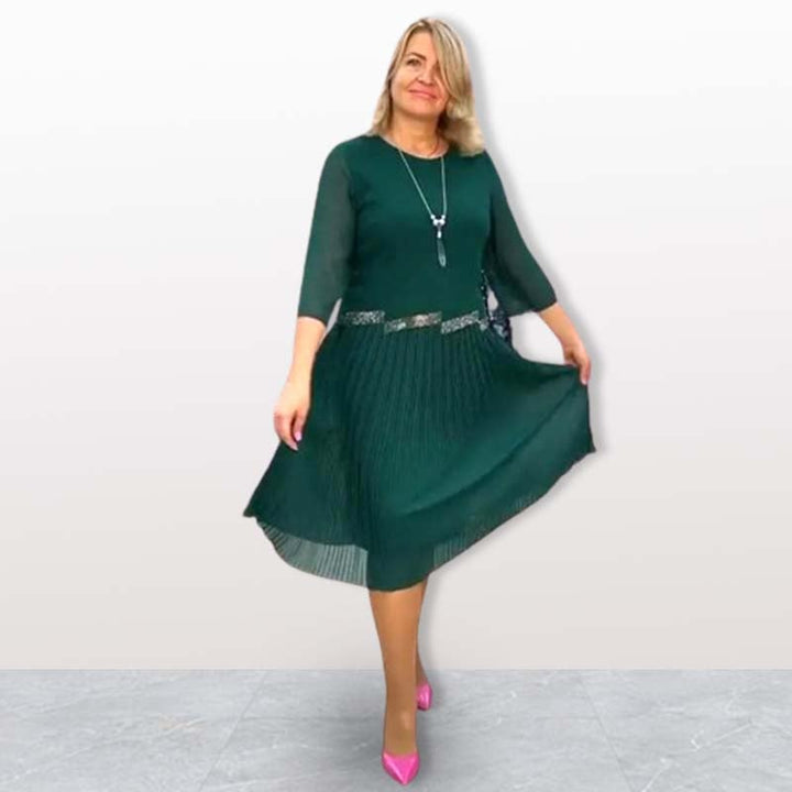 Olivia™ | Graceful Pleated Dress