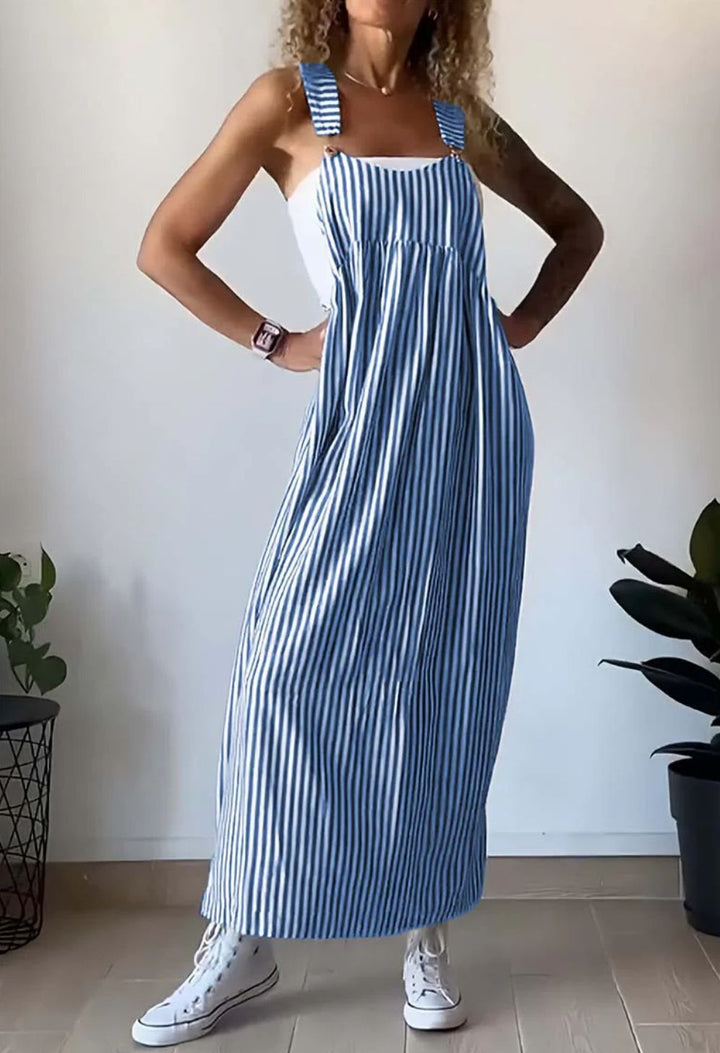 Laidback Striped Dress_Blue