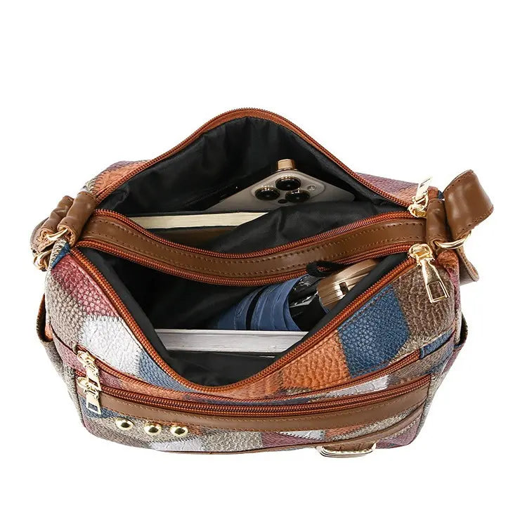 Modern MultiColor Leather Shoulder Bag