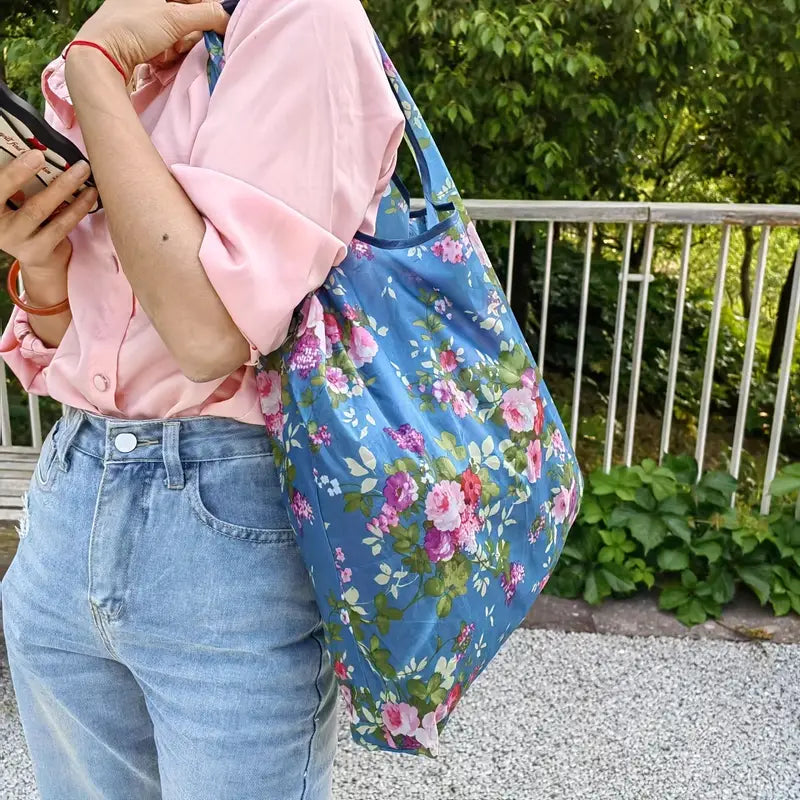 Lightweight Floral Folding Tote