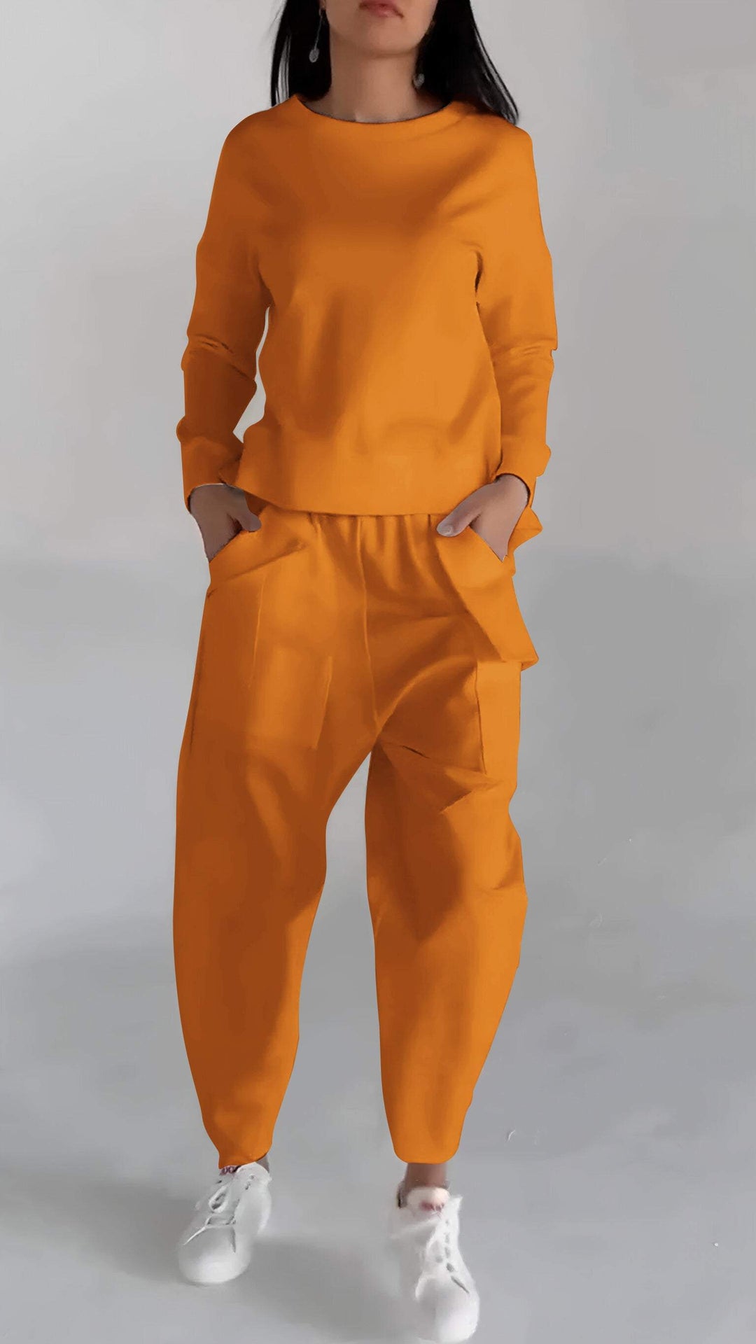 Bondi Breeze - Effortless Chic Two-Piece Set_Orange