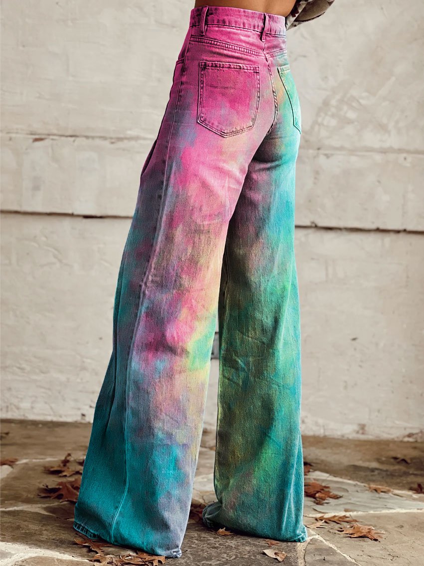 Retro Wide Leg Leisure Pants