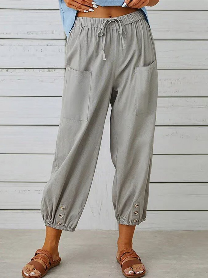 Casual Buttoned Trousers