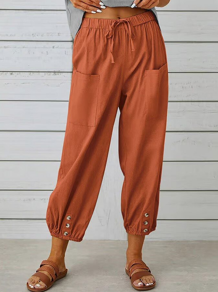 Casual Buttoned Trousers