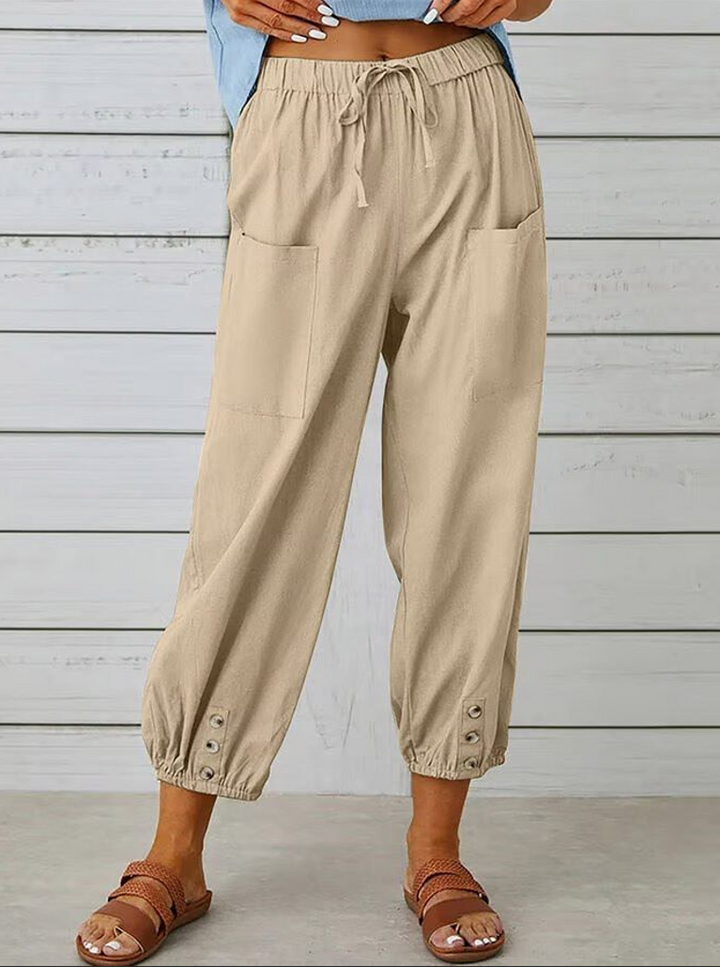 Casual Buttoned Trousers