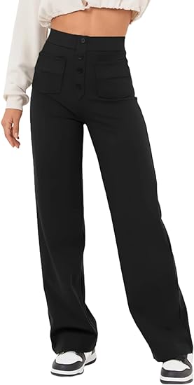 Elegant High-Waist Stretch Pants