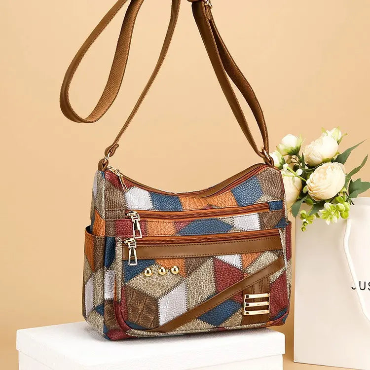 Modern MultiColor Leather Shoulder Bag