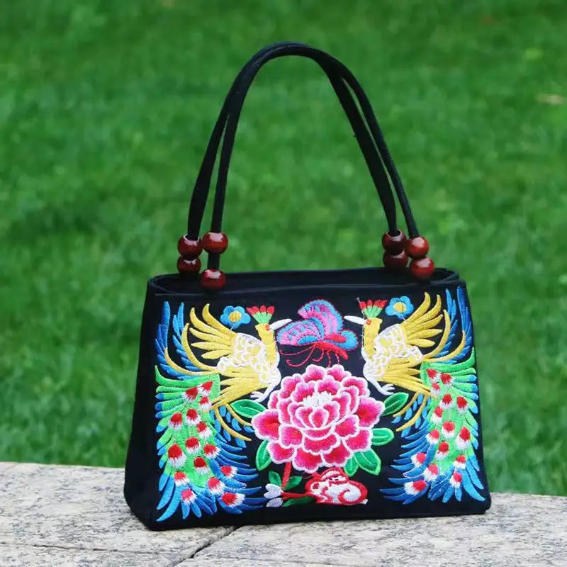 Delia™ Floral Embroidered Handbag