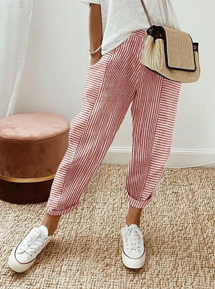 Loose-Fit Striped Pants