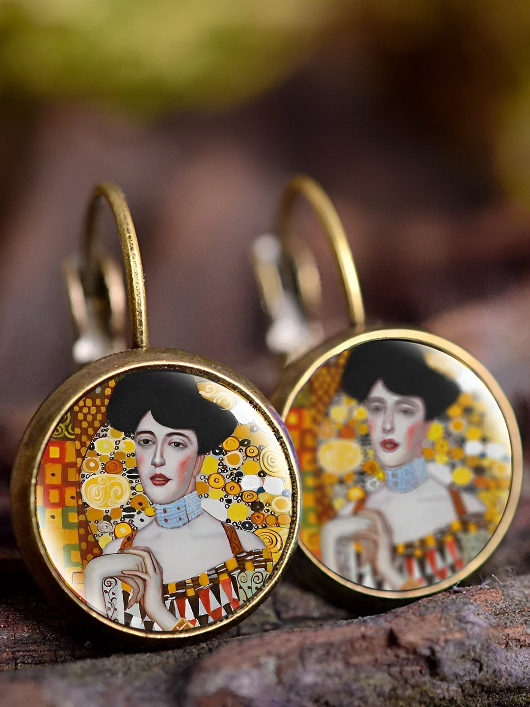 Vintage Oil Painting Earrings_005