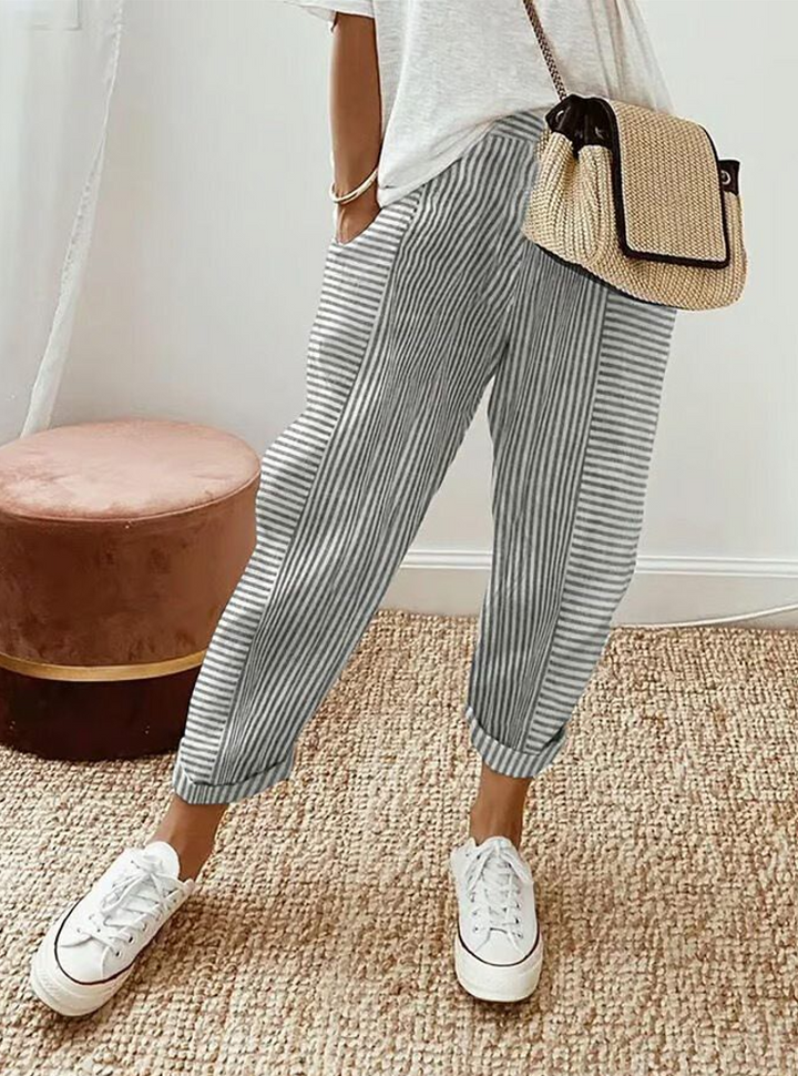 Loose-Fit Striped Pants