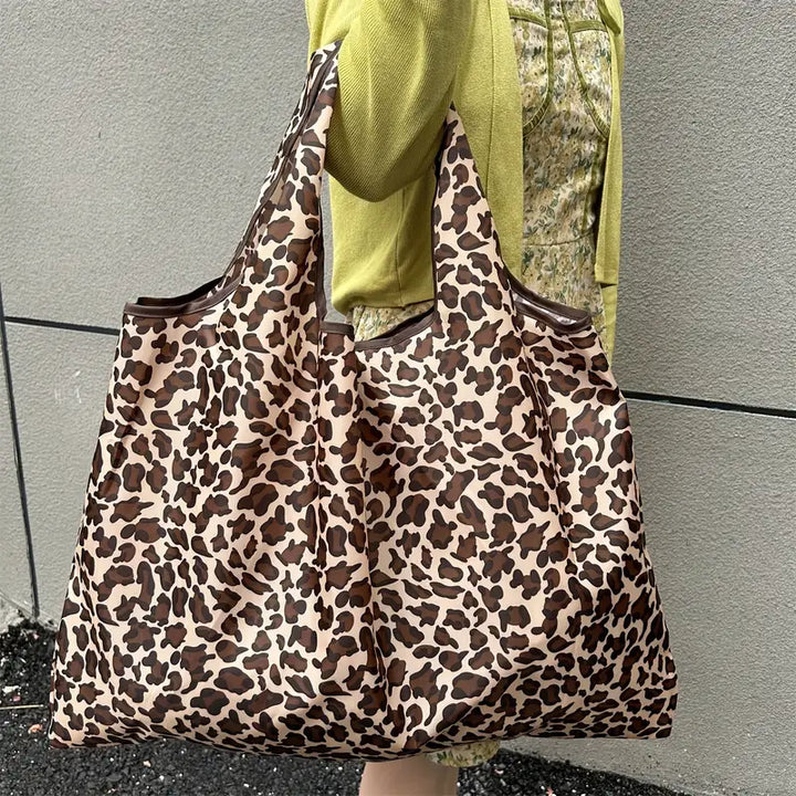 Leopard Print Reusable Tote Bag