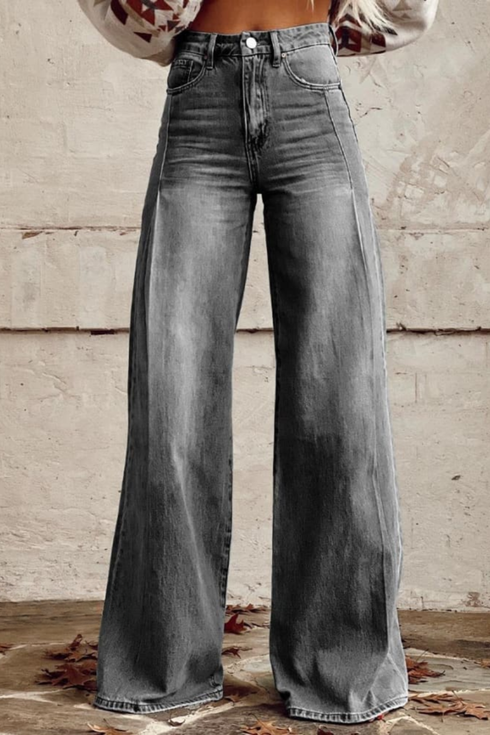 Fashionable Wide Cut Denim