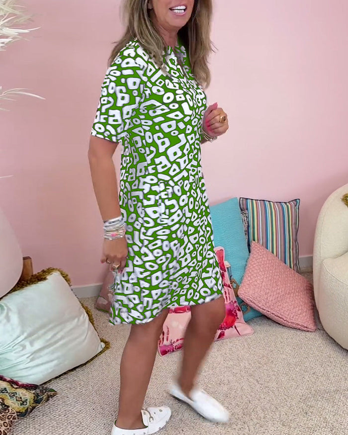 Vikky- V-Neck Dress_Green