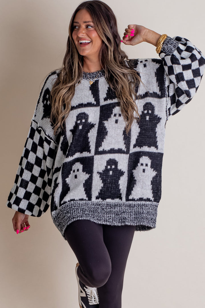 Monochrome Mischief Sweater