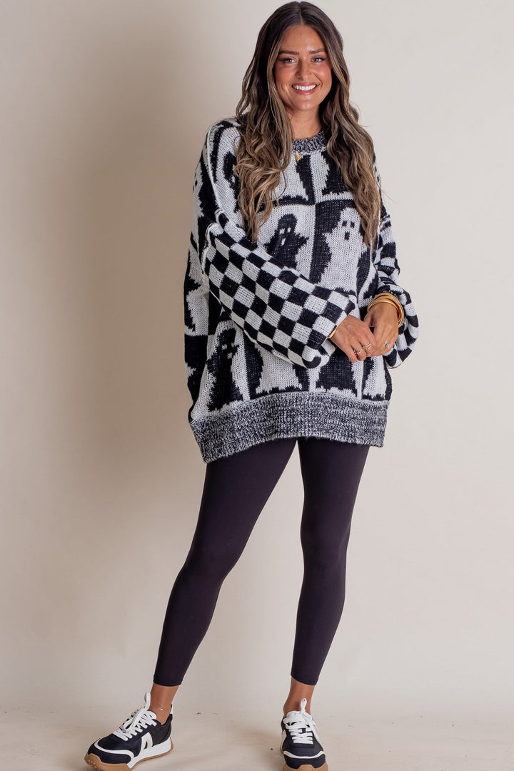 Monochrome Mischief Sweater