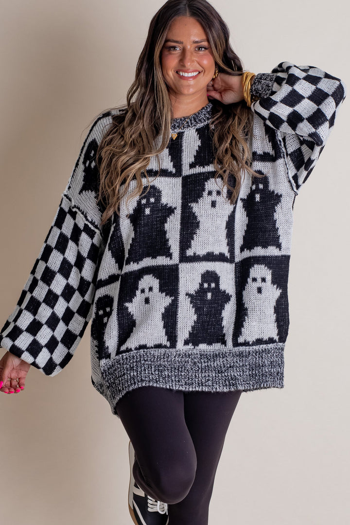 Monochrome Mischief Sweater