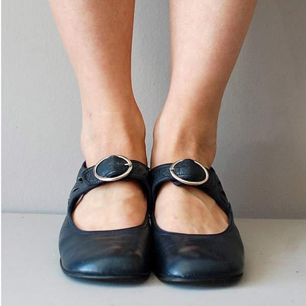 Sophie vintage leather sandals_Black