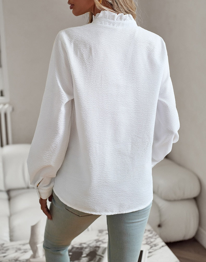 Lisbeth™ | Cuff Collar Long Sleeve Shirt