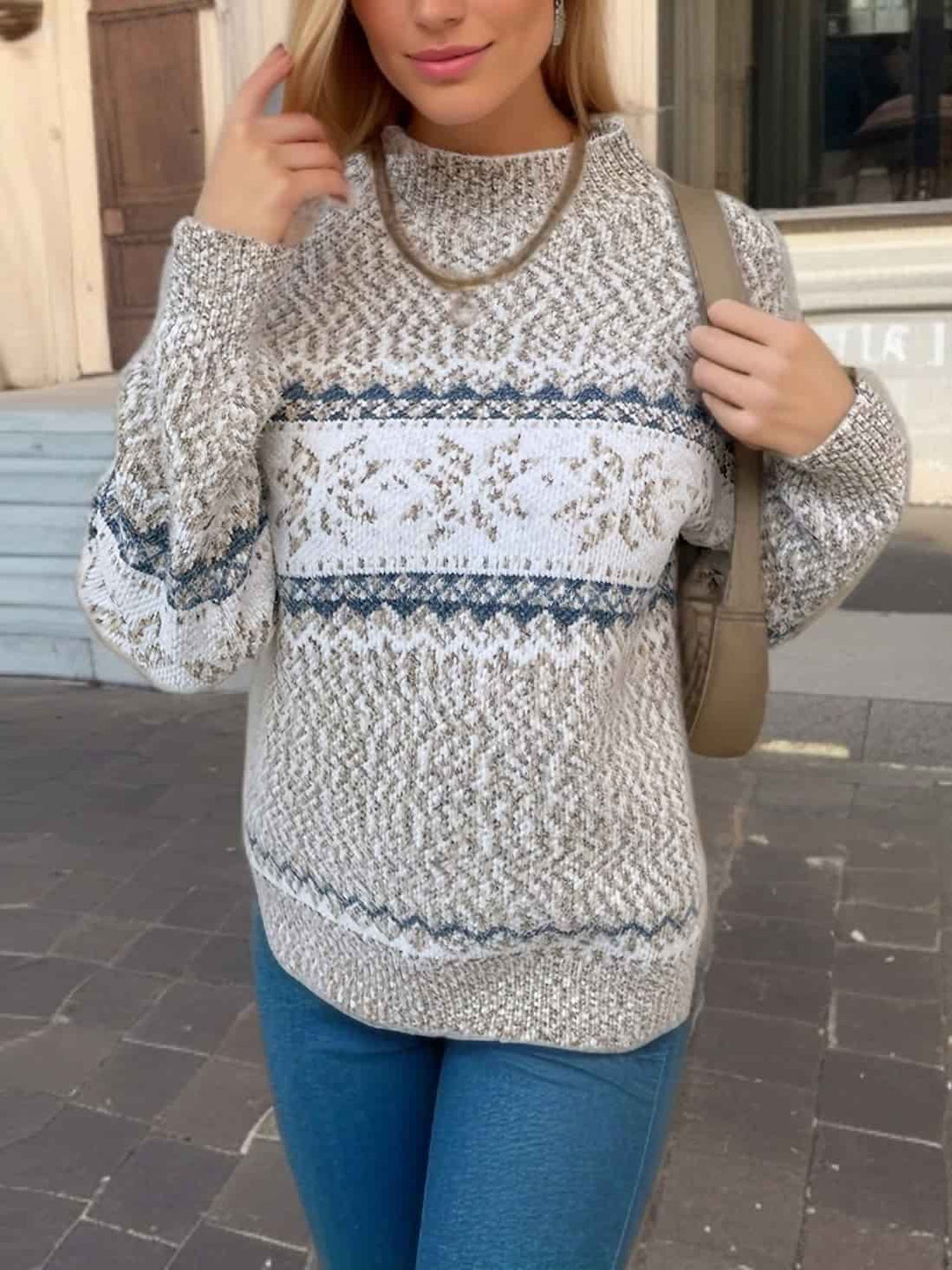 Plush Snowflake Sweater