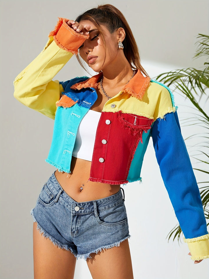 Bold Colorburst Denim Jacket003