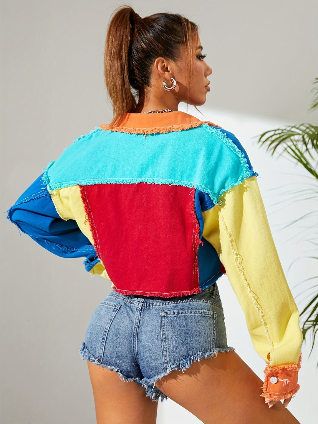 Bold Colorburst Denim Jacket004