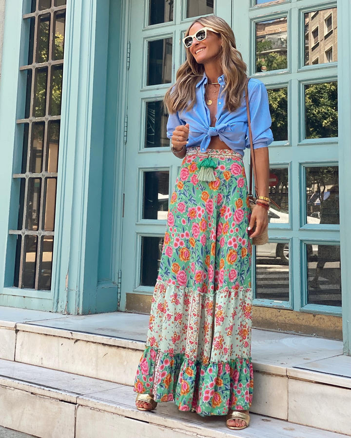 Free Spirit Flowing Maxi Skirt